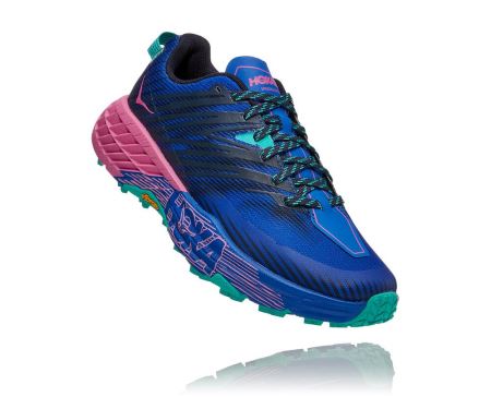 Hoka One One Speedgoat 4 - Sapatos De Caminhada Mulher Azuis / Rosa | PT-mR798ZC